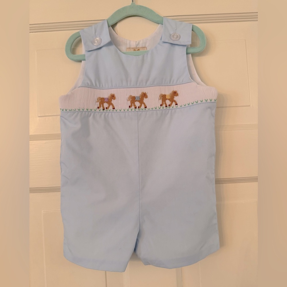 TBBC Baby JonJon/ Romper with Horse Embroidery, 18-24M